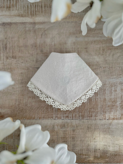 Cream Linen Bandana