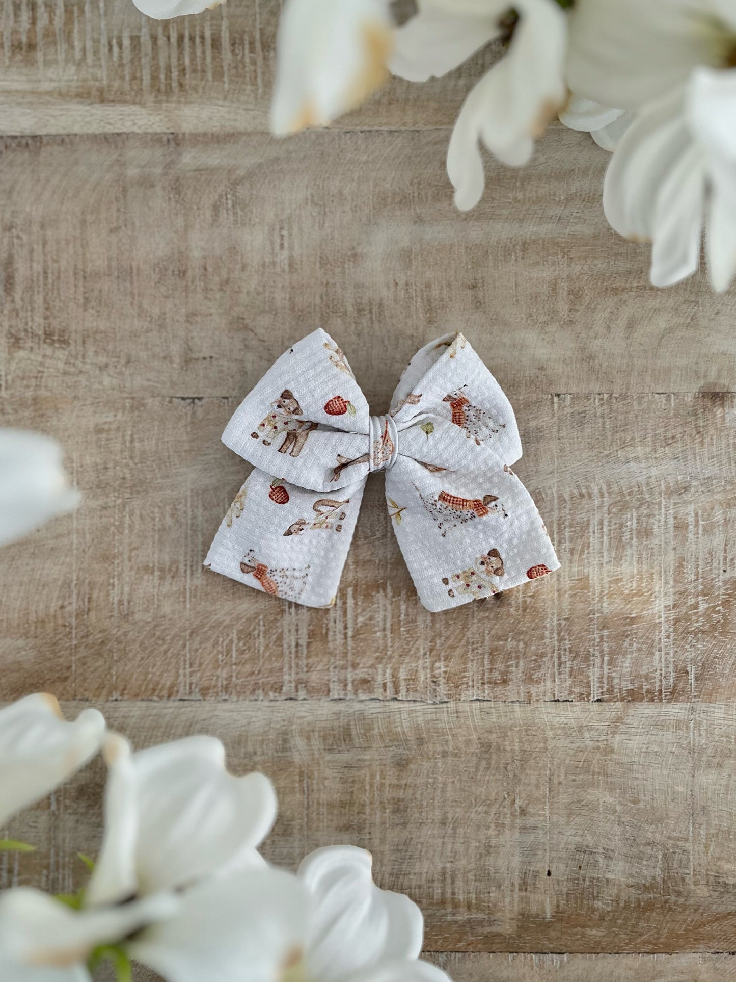 Autumnal Doggies Sailor Bow