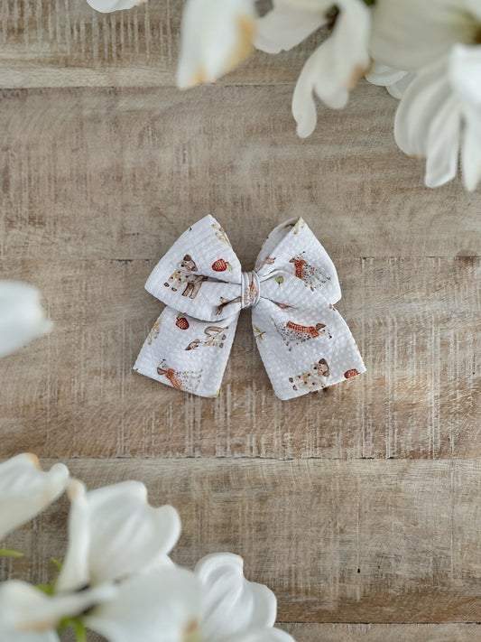Autumnal Doggies Sailor Bow
