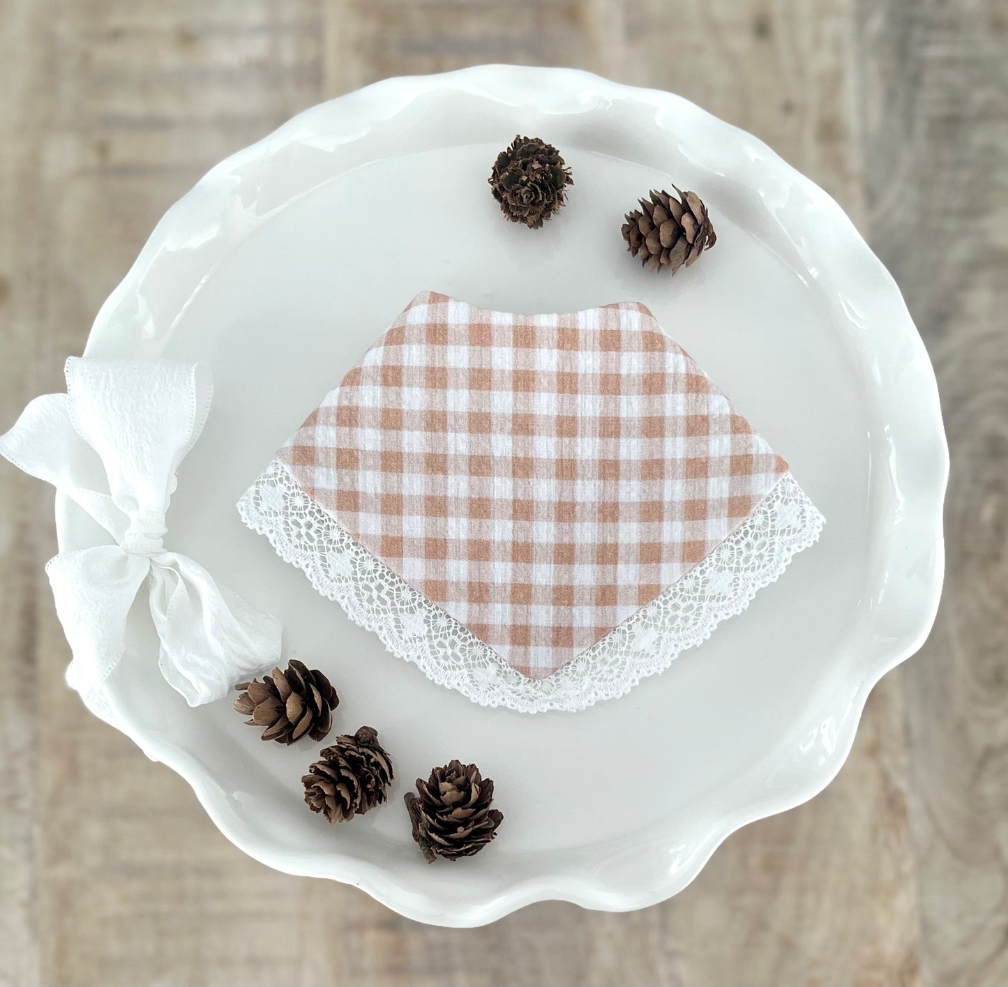 Apricot Gingham Bandana