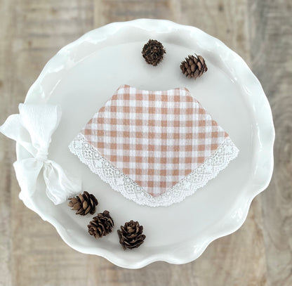 Apricot Gingham Bandana