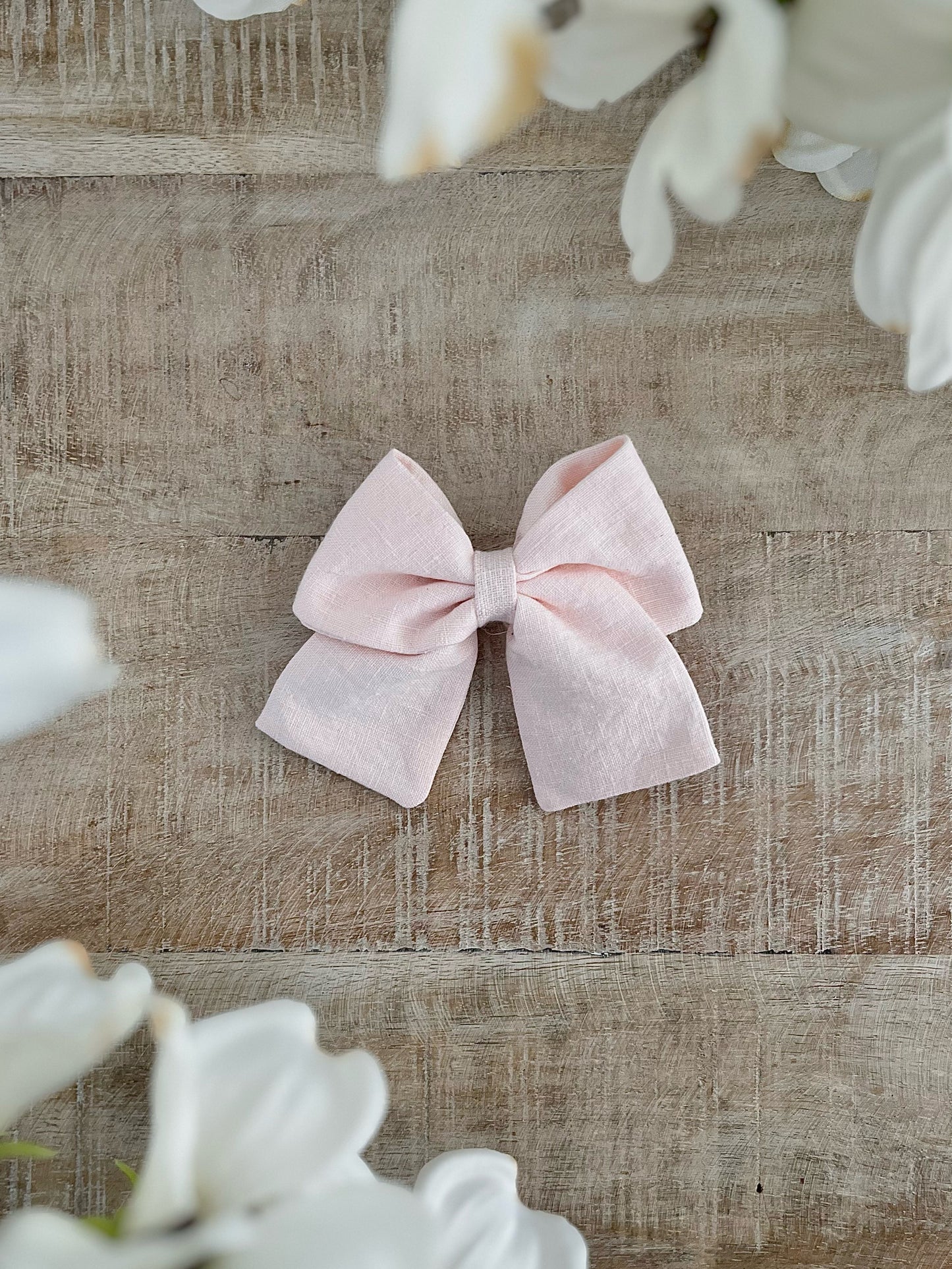 Marshmallow Linen Sailor Bow