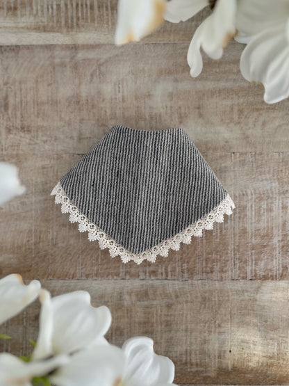 Salt & Pepper Linen Bandana