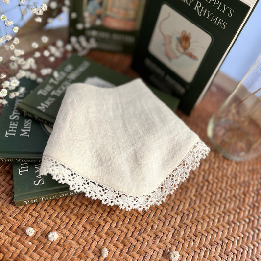 Custard Linen Bandana